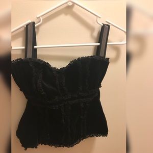 A black Nanette lepore crop top